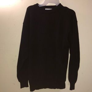 black crew neck sweater